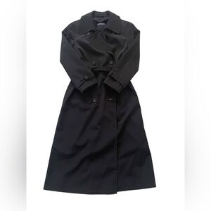 Black J.G. Hook classic double breasted trench coat 10